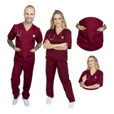 Pijama Cirúrgico Conjunto Hospitalar Scrub Unissex Privativo
