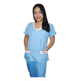 Pijama Cirúrgico Conjunto Hospitalar-scrub-feminino-oxford