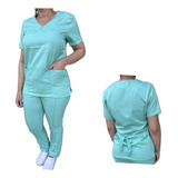 Pijama Cirúrgico Hospitalar Gabardine Scrub Acinturado 