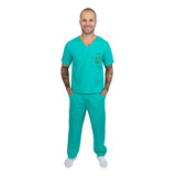 Pijama Cirúrgico Masculino Bordado (nome+ Logo Fisioterapia)