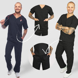 Pijama Cirúrgico Masculino Conjunto Hospitalar Scrubs Flex