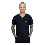Pijama Cirúrgico Masculino Grafitte Jaleco Oxford Bordado