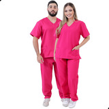 Pijama Cirúrgico Oxford Feminino Básico Bordamos Gratis L