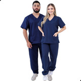 Pijama Cirúrgico Oxford Feminino Básico Bordamos Gratis L