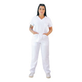 Pijama Cirúrgico Oxford Scrubs Não Amassa Feminino Médico