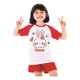 Pijama Coelhinha Infantil Menina Personalizada Com