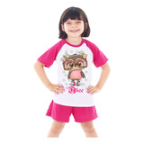 Pijama Corujinha Infantil Menina Personalizada Com