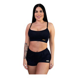 Pijama Curto Adulto Feminino Blusa E Short Doll Atacado