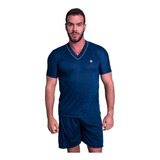 Pijama Curto Adulto Masculino Manga Curta E Short Verão