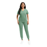 Pijama De Uniforme Cirúrgico Feminino Com Gola V