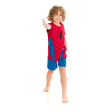 Pijama Fantasia Infantil Verão Homem Aranha