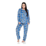 Pijama Feminino Adulto Ultra Soft Manga Longa - Quentinho