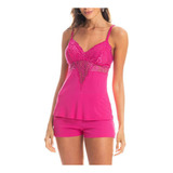 Pijama Feminino Daniela Tombini Short Doll Manu Pink - 6006
