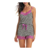Pijama Feminino Daniela Tombini Short Doll Rosa Médio - 7232