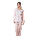 Pijama Feminino Longo Algodão Linha Naturalle