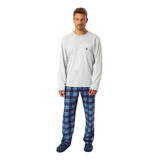 Pijama Flanelado Manga Longa Masculino Inverno Xadrez