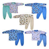 Pijama Infantil Bebê Para Menino E Menina - Kit 5 Pçs