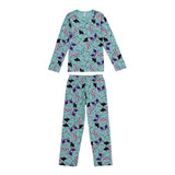 Pijama Infantil Feminino Inverno Verde Fashion