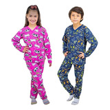 Pijama Infantil Inverno Menina Flanelado Tamanhos