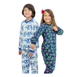 Pijama Infantil Manga Longa Com Punho