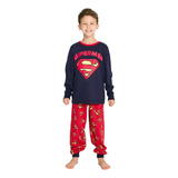 Pijama Infantil Masculino Longo Superman Dccomics