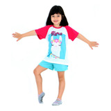 Pijama Infantil Menina Lhama Personalizado Com