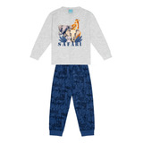 Pijama Infantil Menino Blusa E Calça Meia Malha Kyly 1000175
