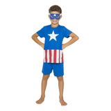 Pijama Infantil Menino Capitão América Com