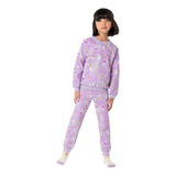 Pijama Infantil Moletom Menina Brilha Escuro