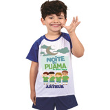 Pijama Infantil Noite Do Pijama Personalizado
