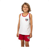 Pijama Infantil Regata Algodão Do São Paulo Oficial