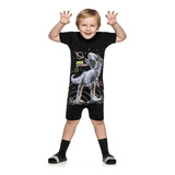 Pijama Infantil T Rex Bermuda E Camiseta Verão 12032 - Elian