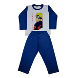 Pijama Infantil Unissex Longo Inverno Naruto