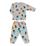 Pijama Inverno Moletinho Flanelado Para Menino Estampado