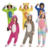 Pijama Kigurumi Infantil Macacão Fantasia Bichinhos-premium-