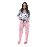 Pijama Longo De Frio Feminino Adulto