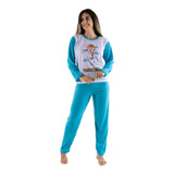 Pijama Longo Fechado Feminino Manga Comprida