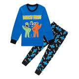 Pijama Longo Infantil Algodão Estampado Rainbow