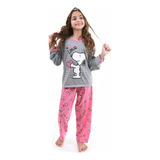 Pijama Longo Infantil Menina Com Estampa