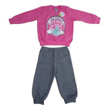 Pijama Longo Moletom Flanelado Malwee Bebê Menina