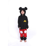 Pijama Macacão Mickey Fantasia Peluciada Bebê Infantil