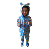 Pijama Macacão Para Crianças Com Capuz