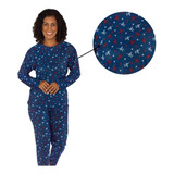 Pijama Manga Longa Liganete Longo Estampado Frio Feminino 