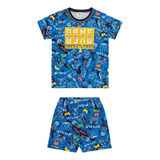 Pijama Masculino Infantil Elian Game Over