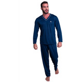 Pijama Masculino Longo Blusa Comprida E