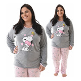 Pijama Plus Size Feminino De Frio