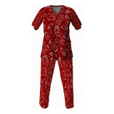 Pijama Scrub Cirúrgico Unissex Estampado Oxford Pediatria 