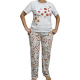 Pijama Sonhart 100% Algodão Camiseta M C E Calça Super Macia