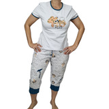 Pijama Sonhart Babylook Camiseta E Calça Corsário Com Garrão