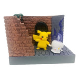 Pikachu E Litwick Pokémon Town Figure